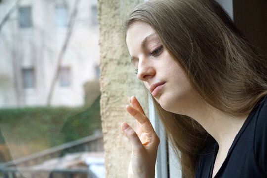 Girl In Corona Lockdown Suffers From Loneliness And Depression