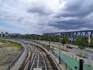 Fototapeta premium Elbbrücken Einfahrt