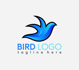Bird logo for animal, wildlife, flying, brand, business and company logo.