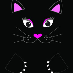 Cute animal pattern vector illustration.