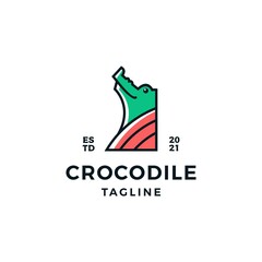 Cute Crocodile logo design vector illustration