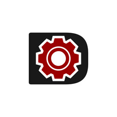 gear icon on round button