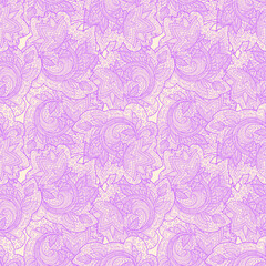 Intricate floral pattern for backgrounds or textiles.