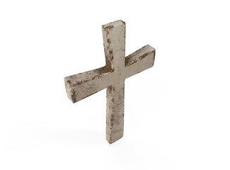 3d render classic shape simple cross