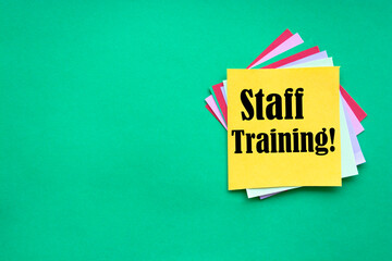 Word writing text Staff Training. Business concept 