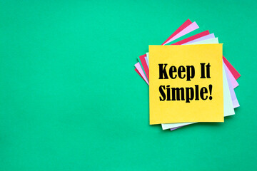 Word writing text Keep It Simple. Business concept for ask something easy understand not go into too much detail.