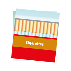 Cigarettes and packs, vector illustration, white background