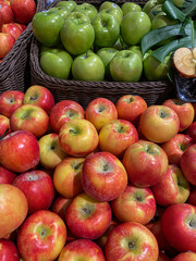 Apple fruit in the grocery supermarket store.