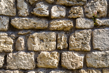 Stones of the Western Wall, Jerusalem , an important Jewish religious site