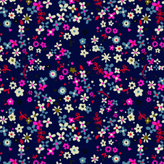 Floral seamless pattern. Hand drawn. For textile, wallpapers, print, wrapping paper. Vector stock illustration.
