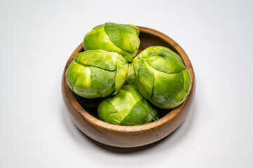Brussels sprout with white background