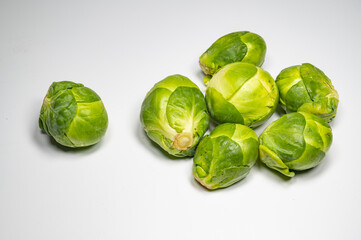 Brussels sprout with white background