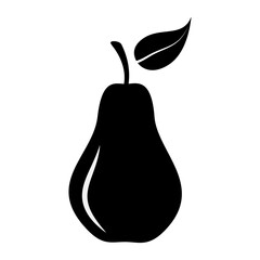 Pear icon isolated on white, vector illustration