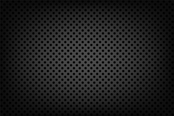 Naklejka na ściany i meble Black dots on black gradient background, vector illustration design
