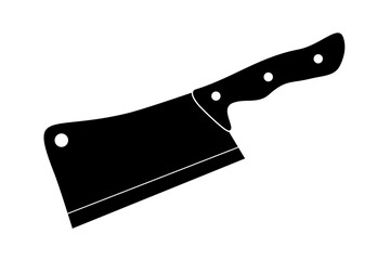 Chopper, meat cleaver or butcher knife icon, vector illustration