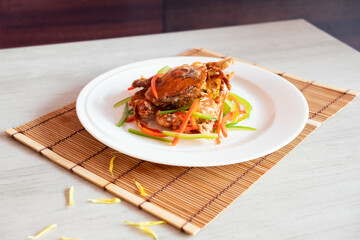 Chinese Menu - Stir-fried Soft Shell Crab with curry powder