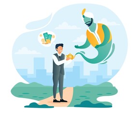 Big money dream, path to success, goal achievement