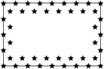 Black Stars Border Frame