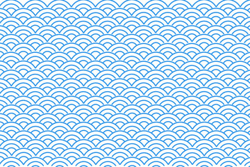 Wave Ocean Seamless Pattern