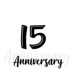 15 Years Anniversary Celebration Vector Template Design Illustration