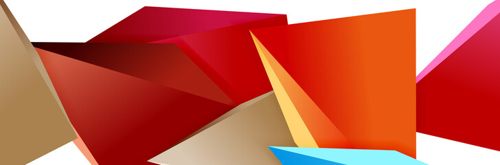 Obraz premium Triangle mosaic abstract background, 3d triangular low poly shapes. Geometric vector illustration for covers, banners, flyers and posters and other