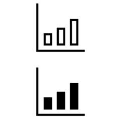 Chart icon vector set. analysis illustration sign collection. analytics symbol or logo.