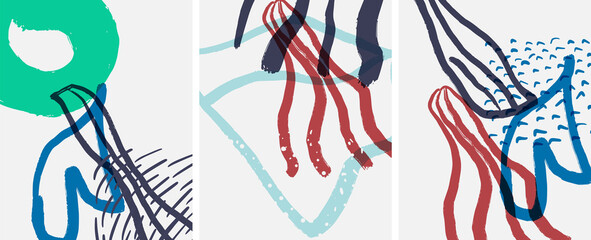 Social media abstract backgrounds. Abstract hand drawn doodles. Vector illustration for covers, banners, flyers