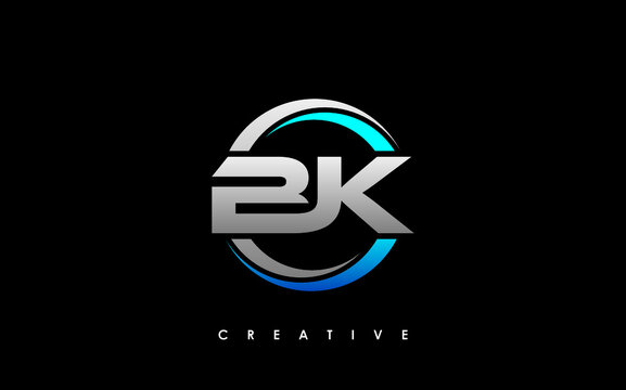 BK Letter Initial Logo Design Template Vector Illustration