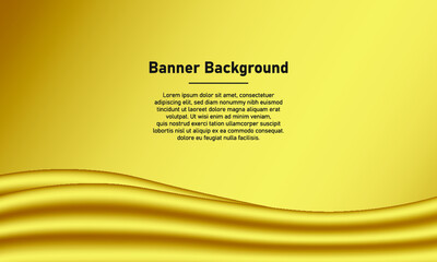 Gold Wave Banner Template