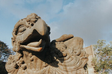 Before being assembled, Kind of part the Garuda Wisnu Kencana statue became bigger in Bali, Indonesia