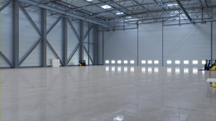 Airplane Hangar Interior 3