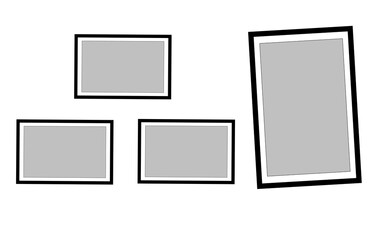 Photo frames background,group of photo frames,empty photo frame background 