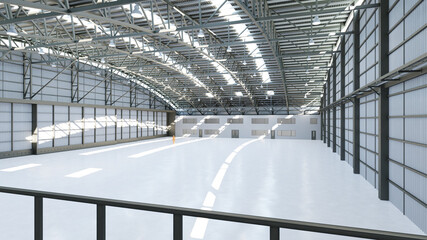Airplane Hangar Interior 8