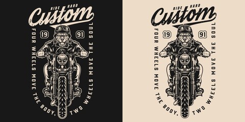 Custom motorcycle vintage label
