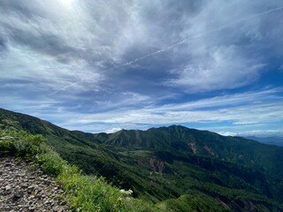 山の上から見た景色