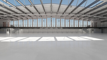 Industrial Hangar Hall Interior 5
