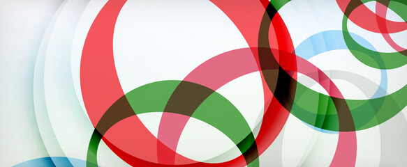 Obraz premium Ring geometric shapes, o letter repetition wallpaper. Abstract background for business or technology presentations, internet posters or web brochure covers