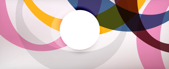 Ring geometric shapes, o letter repetition wallpaper. Abstract background for business or technology presentations, internet posters or web brochure covers