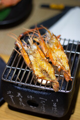 Japanese Menu - River prawn grilled with soy sauce
