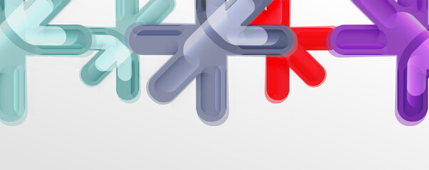 Abstract glossy crosses background for business or technology presentations, internet posters or web brochure covers