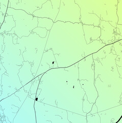 Bhiwandi, Maharashtra, India (IND) - Urban vector city map with parks, rail and roads, highways, minimalist town plan design poster, city center, downtown, transit network, street blueprint
