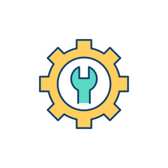 Customization RGB color icon. System engineering and configuring. Enhancing user experience. Initial computer settings. Hardware, software modification. Optimization. Isolated vector illustration