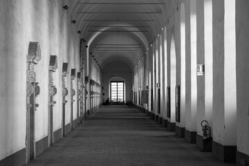 corridor with columns