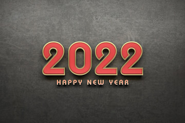 New Year 2022 Creative Design Concept - 3D Rendered Image	
