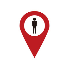 Maps pin. Location pin. Location map icon. Pin icon vector isolated on white background