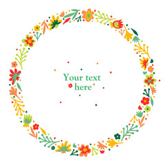 flower doodle wreath, autumn or summer mood 5.2.1 1