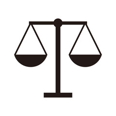 Scale icon. Law scale vector icon. Justice symbol. Ethics icon
