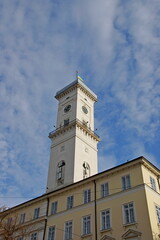 Fototapeta na wymiar Town hall in Lviv