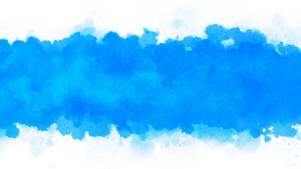 青色、水色の水彩の筆の跡、背景素材、テクスチャ