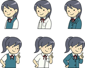 女子学生のバストアップ